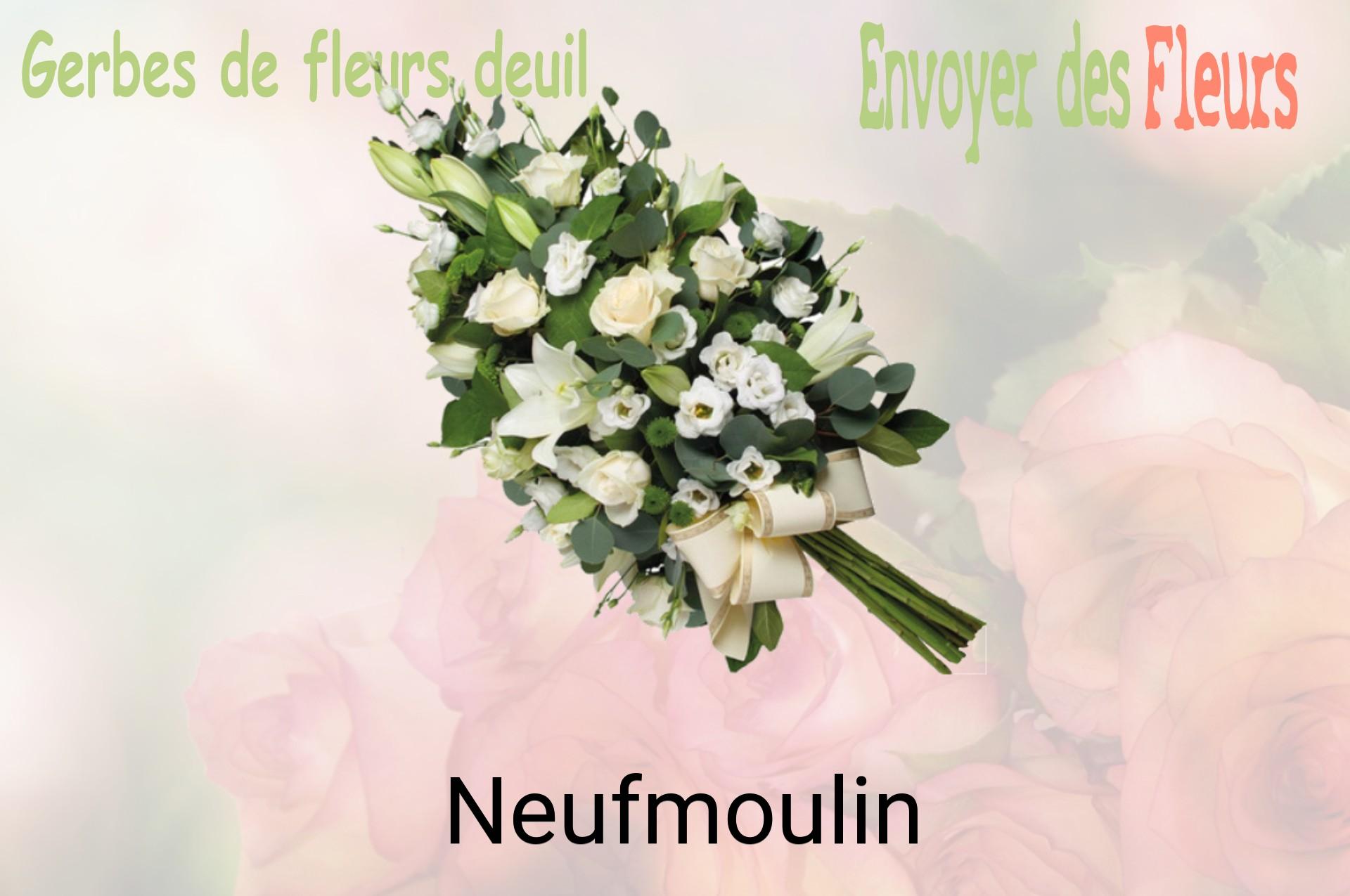 Gerbe de fleurs de deuil livrée à Neufmoulin